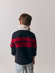 Superdry Rugby Red/Navy Shirt - Image 3 of 10