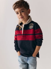 Superdry Rugby Red/Navy Shirt - Image 4 of 10