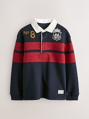 Superdry Rugby Red/Navy Shirt - Image 6 of 10