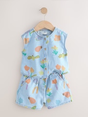 Denim Red Ladybug Print Sleeveless Top & Shorts Set (3mths-7yrs) - Image 6 of 9