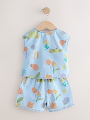 Denim Red Ladybug Print Sleeveless Top & Shorts Set (3mths-7yrs) - Image 7 of 9