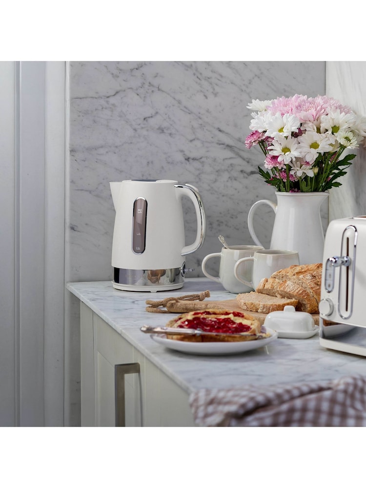 Laura Ashley Cotton White Jug Kettle 1.7L - Image 2 of 7