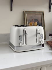 Laura Ashley Cotton White 4 Slice Toaster - Image 2 of 7