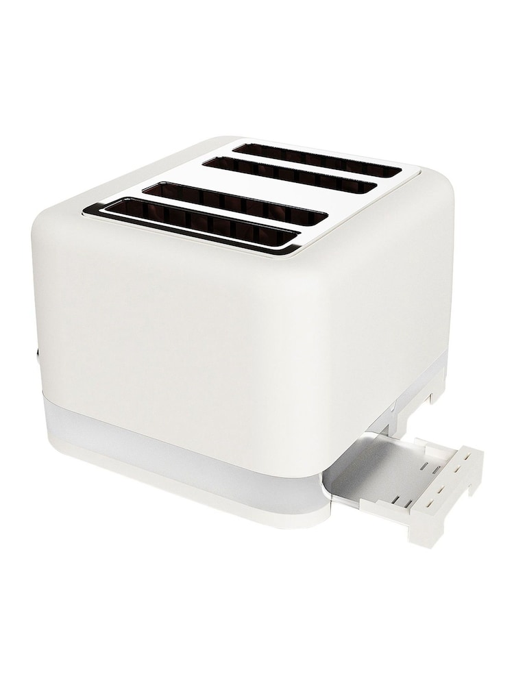 Laura Ashley Cotton White 4 Slice Toaster - Image 7 of 7
