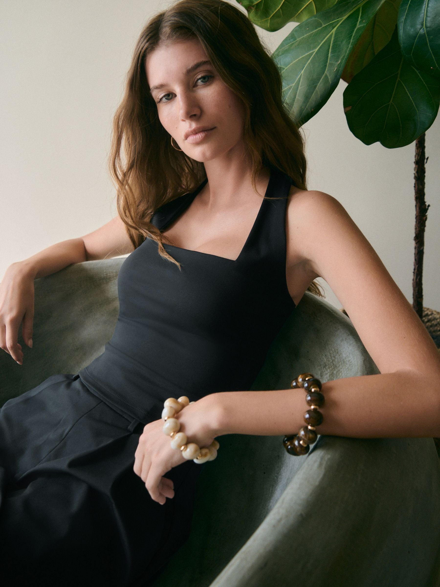 Buy Black N. Premium Square Neck Halter Top from Next USA