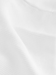 White Contrast Stitch Premium Ribbed Scoop Tank Vest Sleeveless Top - Image 3 of 3