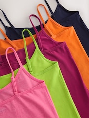 وردي/برتقالي/أخضر/أرجواني/كحلي - حزمة من 5 سترات بحمالات رفيعة - صورة 12 من 12