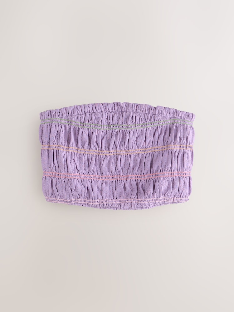 パープル - シャーリングバンドゥチューブトップ - 画像 1 / 3