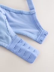 Blue/Yellow/White Total Support Cotton & Lace Non Wire Bra 3 Pack - Image 11 of 11