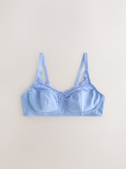 Zils/Dzeltens/Balts - Pilnīga atbalsta kokvilnas un mežģīņu krūšturis bez stīpiņām 3 iepakojums - Attēls 7 no 10