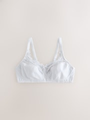 Zils/Dzeltens/Balts - Pilnīga atbalsta kokvilnas un mežģīņu krūšturis bez stīpiņām 3 iepakojums - Attēls 8 no 10