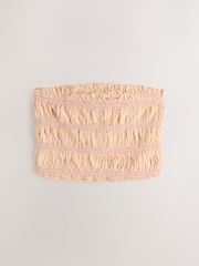 Limun Žuto - Shirred Bandeau Boobtube Top - Slika 6 od 8