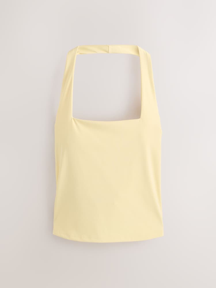 Lemon Yellow N. Premium Square Neck Halter Top - Image 1 of 3