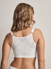 White Total Support Front Fastening Back Smooth & Support Bra - Image 4 of 8