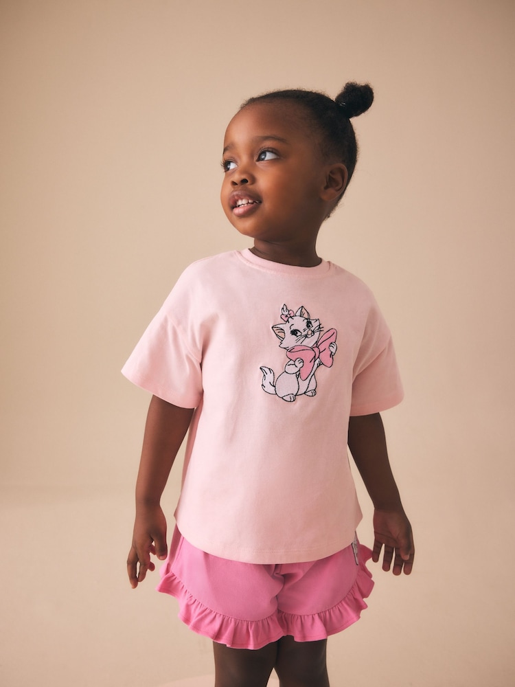 Pink Disney Marie Shorts Set (3mths-7yrs) - Image 1 of 10