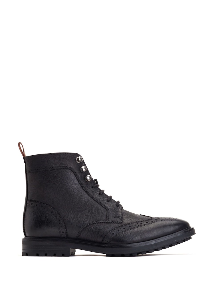 Base London Black Hemlock Brogue Boots - Image 1 of 4 Base London Black Hemlock Brogue Boots - Image 1 of 4
