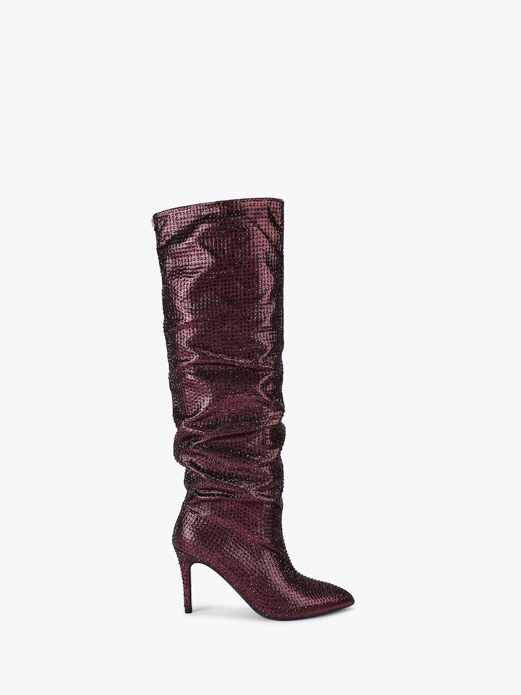 Carvela Red Knee Boots - Image 1 of 4