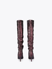 Carvela Red Knee Boots - Image 3 of 4
