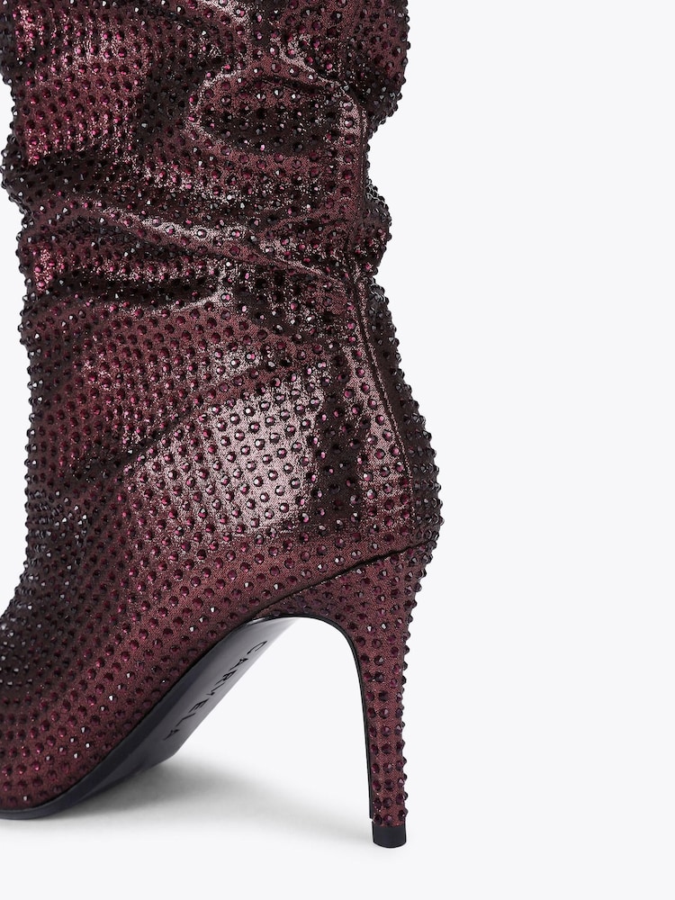 Carvela Red Knee Boots - Image 4 of 4
