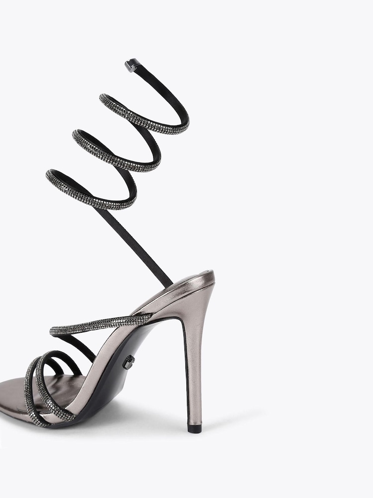 Carvela Metallic Carvela Spiral 105 Sandals - Image 2 of 4 Carvela Metallic Carvela Spiral 105 Sandals - Image 2 of 4