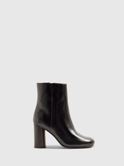 River Island Black Round Heeled Ankle Boots - Image 1 of 5