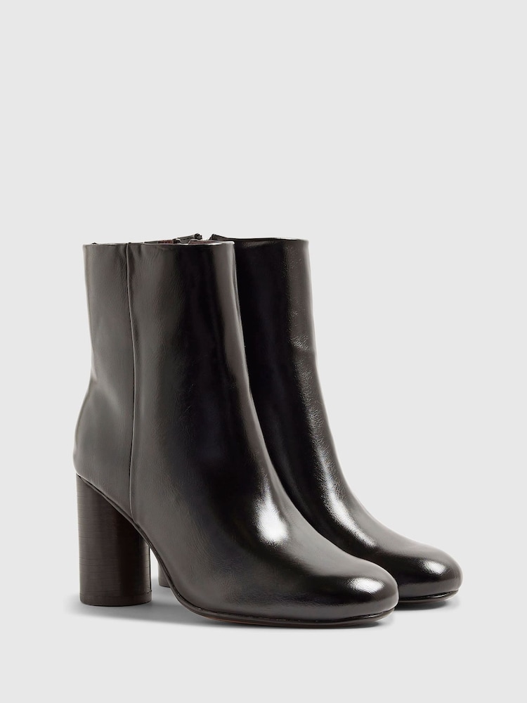 River Island Black Round Heeled Ankle Boots - Image 2 of 5
