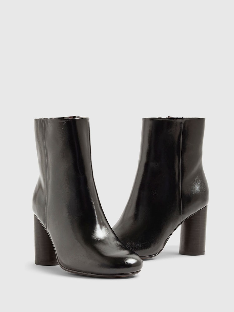 River Island Black Round Heeled Ankle Boots - Image 5 of 5