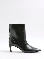 Botas de bico fino e salto gatinho River Island - Imagem 3 de 6