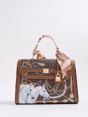 River Island Brown Morgan  Collab Horse Print Tote Bag - Image 1 of 6