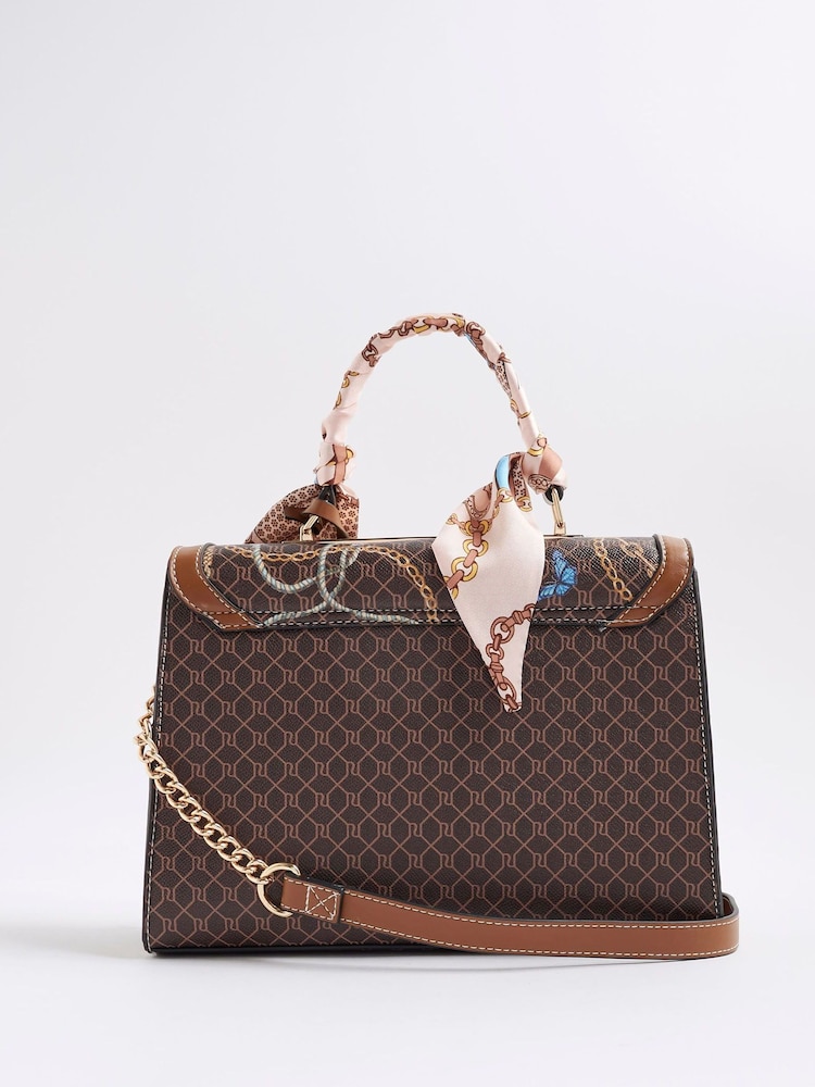 River Island Brown Morgan  Collab Horse Print Tote Bag - Image 2 of 6