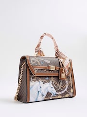 River Island Brown Morgan  Collab Horse Print Tote Bag - Image 3 of 6