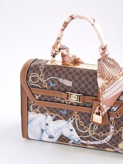 River Island Brown Morgan  Collab Horse Print Tote Bag - Image 4 of 6