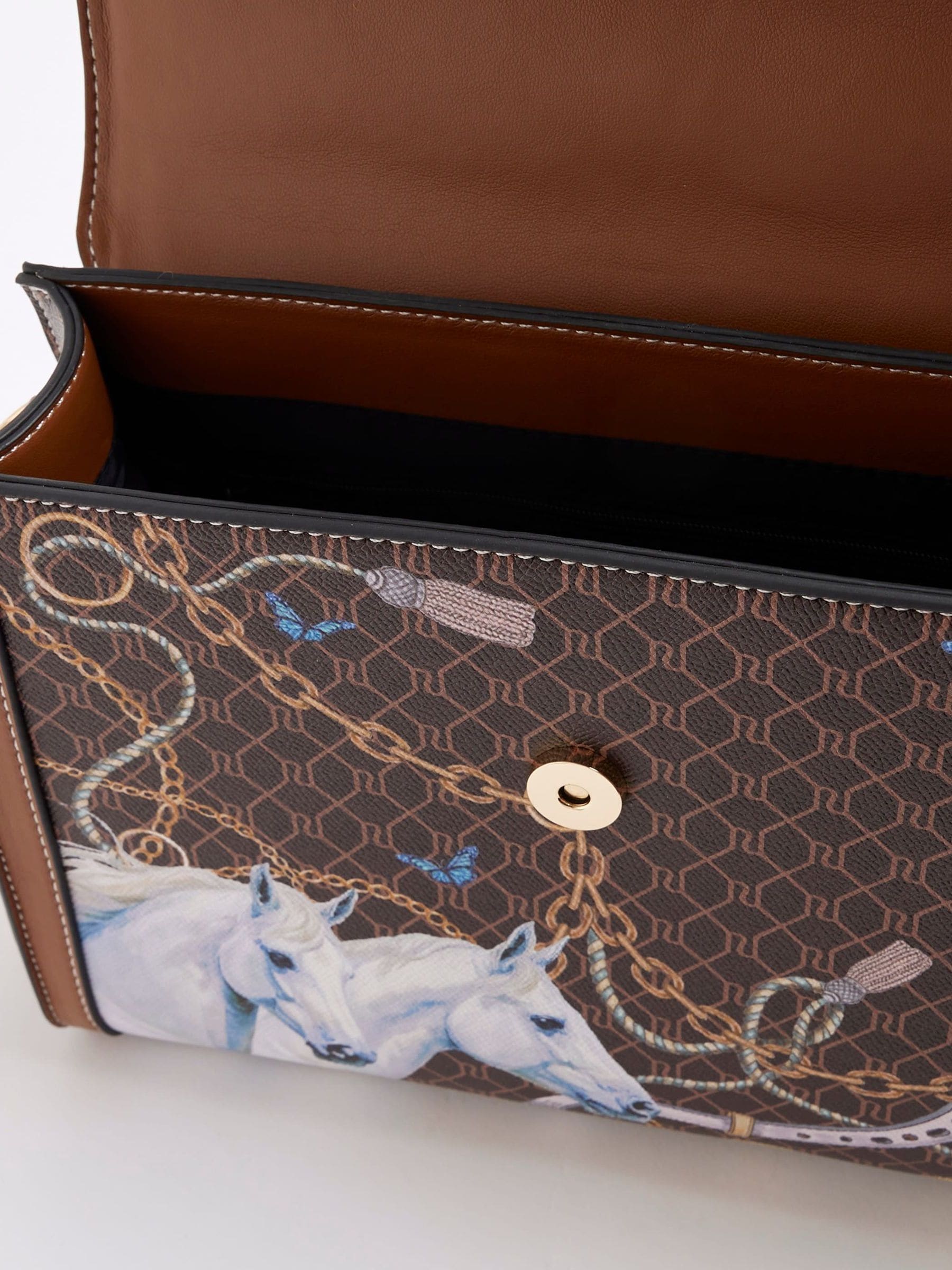 Buy River Island Brown Morgan Collab Horse Print Tote Bag from