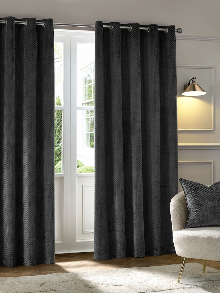 Paoletti Charcoal Crushed Velvet Cushion - Image 5 of 5 Paoletti Charcoal Crushed Velvet Cushion - Image 5 of 5