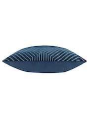 Paoletti Navy Evoke Cut Velvet Cushion - Image 3 of 4