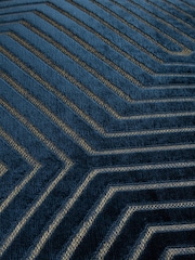 Paoletti Navy Evoke Cut Velvet Cushion - Image 4 of 4