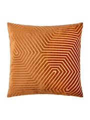 Paoletti Brick Evoke Cut Velvet Cushion - Image 1 of 4