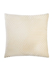 Paoletti Ivory Evoke Cut Velvet Cushion - Image 1 of 4