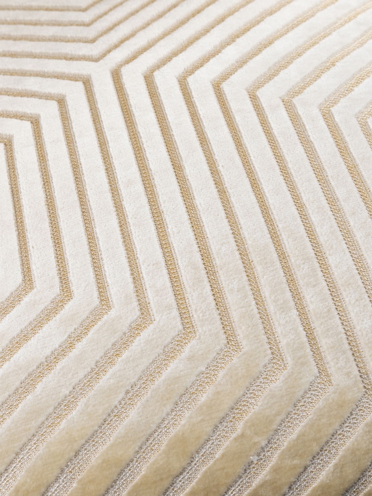 Paoletti Ivory Evoke Cut Velvet Cushion - Image 4 of 4 Paoletti Ivory Evoke Cut Velvet Cushion - Image 4 of 4