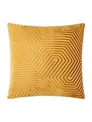 Paoletti Gold Evoke Cut Velvet Cushion - Image 1 of 4