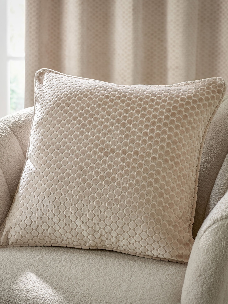 Paoletti Champagne Crushed Velvet Cushion - Image 1 of 5 Paoletti Champagne Crushed Velvet Cushion - Image 1 of 5