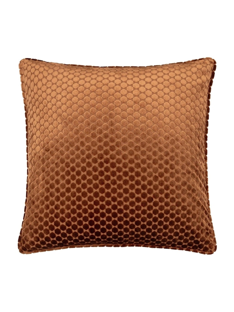 Paoletti Copper Crushed Velvet Cushion - Image 2 of 5 Paoletti Copper Crushed Velvet Cushion - Image 2 of 5