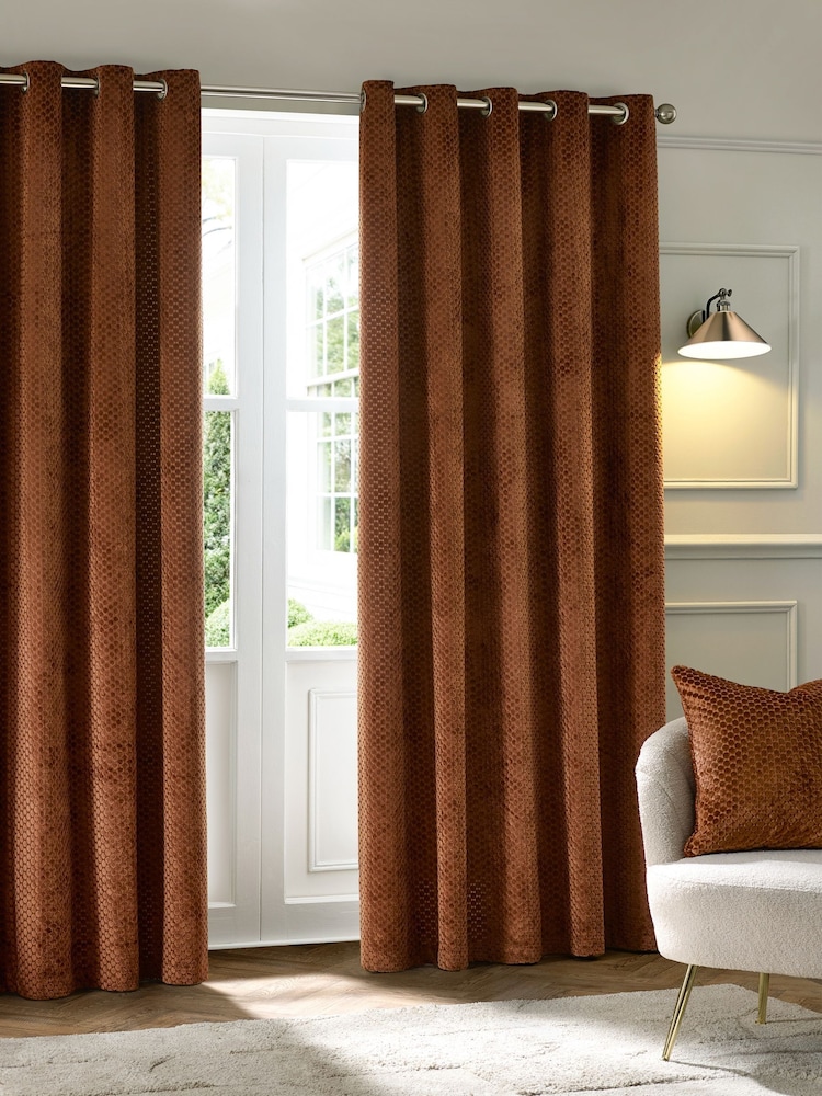 Paoletti Copper Crushed Velvet Cushion - Image 5 of 5 Paoletti Copper Crushed Velvet Cushion - Image 5 of 5