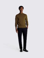 MOSS Green Melange Merino Mock Neck Jumper - Image 2 of 3