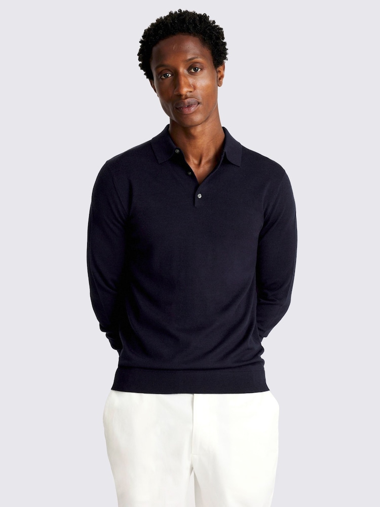 MOSS MOSS Merino Blend Polo Shirt - Imagen 1 de 3