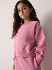 Superdry Pink Sweat Top & Joggers Set - Image 4 of 5