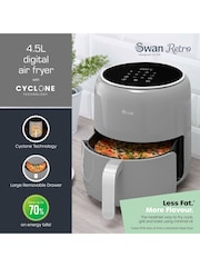 Swan Grey Retro Digital Air Fryer - Image 2 of 6