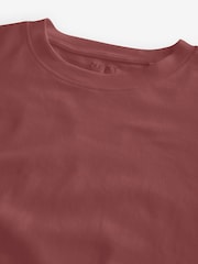 Mauve Purple Oversized Boxy Fit Heavyweight Crew Neck T-Shirt - Image 5 of 6