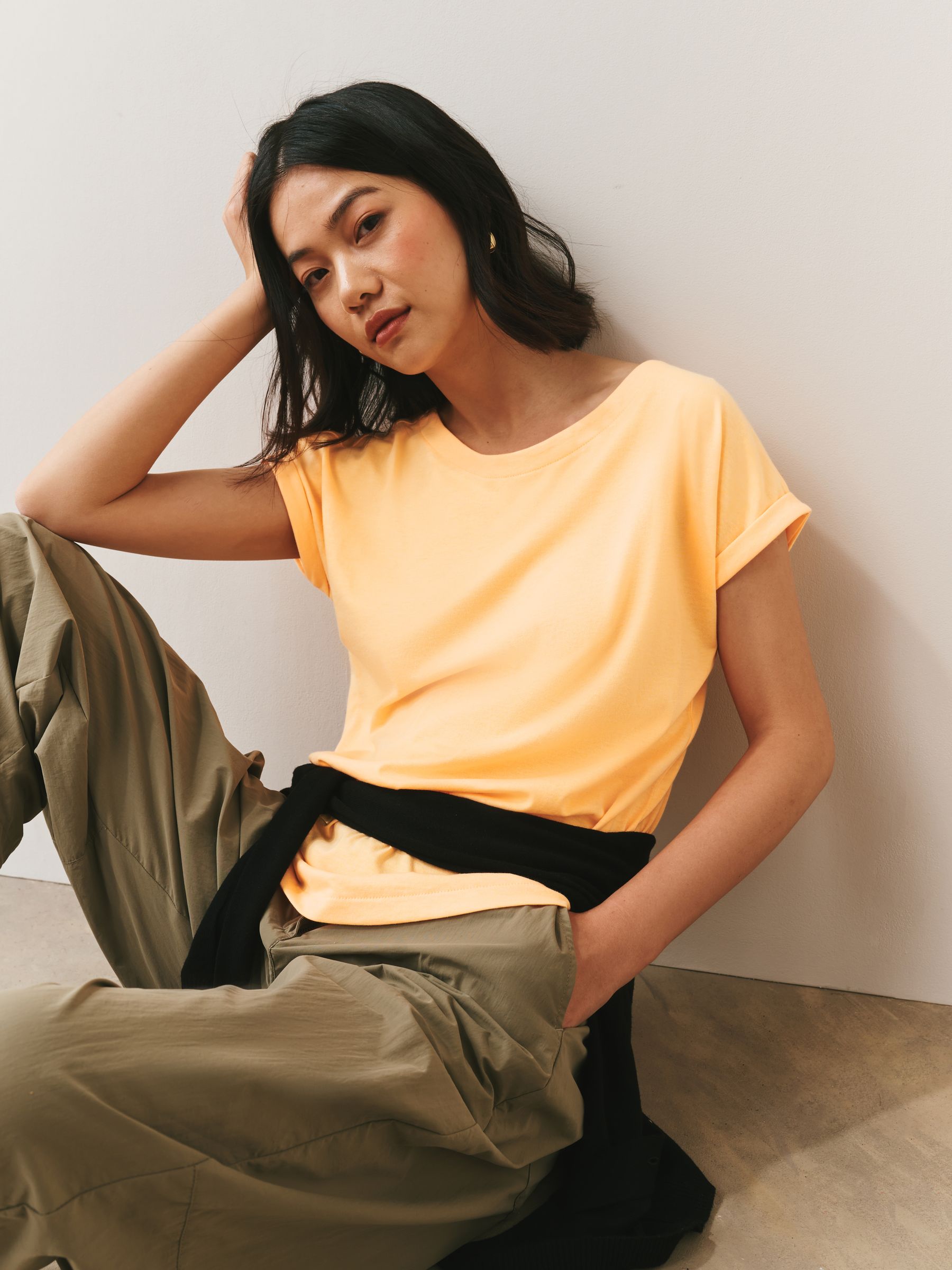 Buy Orange Cap Sleeve Cotton T-Shirt from the Next UK online shop