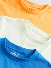 Grafic albastru/portocaliu/alb - Pachet de tricouri de bază pentru greutate grea 3 - Imaginea 6 din 10